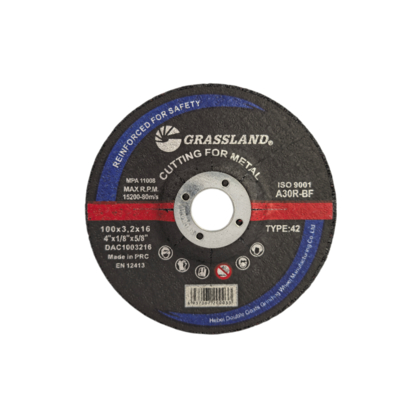 4" 100mm X 3.2mm X 16mm Discos de corte de aço inoxidável Moedor de ângulo Usando grão abrasivo de óxido de alumínio