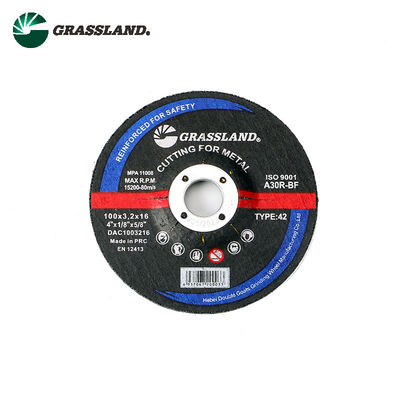 100X3X16mm 4 polegadas T42 comprimiu discos de moedura do metal do centro