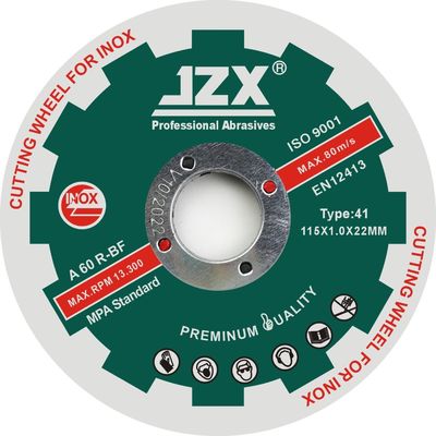 T41 115X1.2X22mm disco do corte de Inox da espessura de 4,5&quot; de 1mm