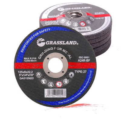a resina En12413 de 125x6.4x22mm ligou o aço carbono de lustro da roda de moedura