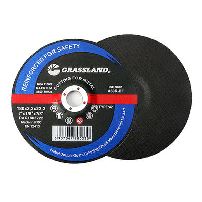 7 roda eliminada abrasiva da polegada 180x3.0x22.2mm 80m/S para o metal