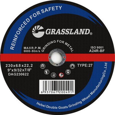 24 grãos roda abrasiva de 230 x de 6,8 x de 22mm para o moedor de ângulo
