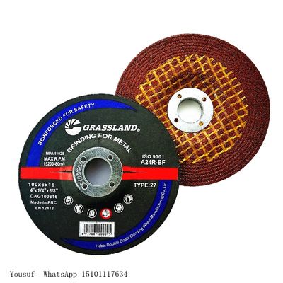 aço do metal 80m/S roda de moedura do abrasivo de 4&quot; de 100 x de 6 x de 16mm para o moedor de ângulo