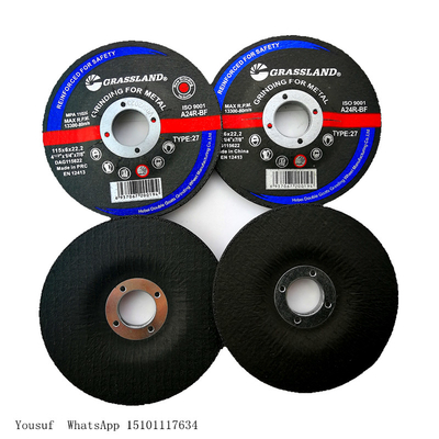 4,5&quot; X 1/4&quot; X 7/8&quot; roda abrasiva de A24R T27 para o grão do moedor 30