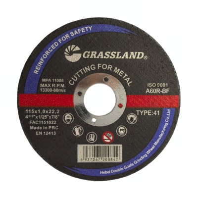 Discos de lixa de metal de 115 X 1 X 22,2 MM com malha de fibra de vidro multinível e material ligado com resina