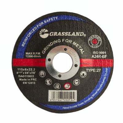 DISCOS DE DESBASTE DE METAL GRASSLAND 115mm X 6mm X 22,2mm para Corte Preciso e Sem Vibração