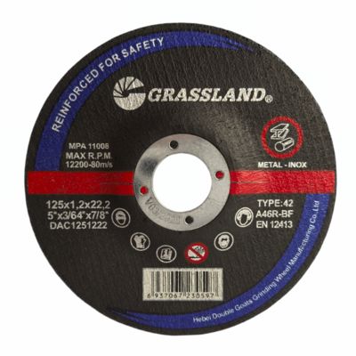 Discos de corte de 125 mm para cortes rápidos, retos e limpos em aço inoxidável e metais não ferrosos com material ligado a resina