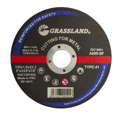 DISCOS DE CORTE PARA METAL GRASSLAND 125mm X 1mm X 22,2mm para Corte Preciso e Sem Vibração