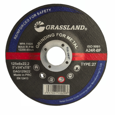 GRASSLAND 5 "discos de moagem de metal 125 mm x 6 mm x 22,2 mm para corte sem contaminantes de aço inoxidável