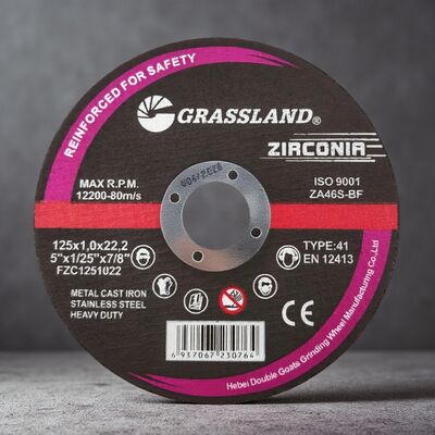 Disco de corte abrasivo de zircônio 125mm 5 polegadas de resina ligada roda de corte fina para moedor de ângulo ferramenta de corte de aço de alta velocidade