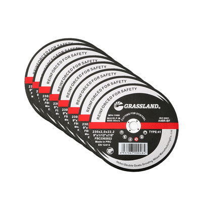 Metal de aço inoxidável do moedor de ângulo 230mm que corta discos
