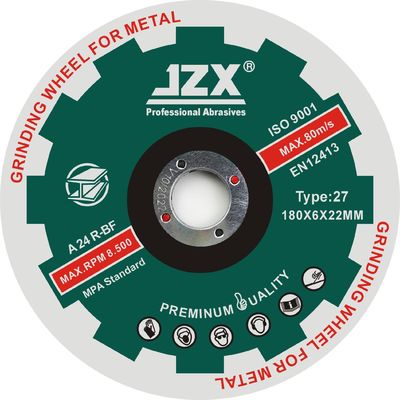 7" X 1/4" X 7/8" T27 comprimiram a roda de moedura de aço do centro