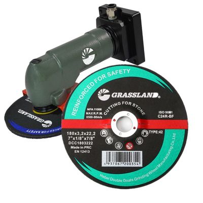 Discos de corte de pedra de resina 180 mm Diâmetro 3,2 mm Espessura 22,2 mm Tamanho do buraco Compatível com moedores de ângulo de alta velocidade