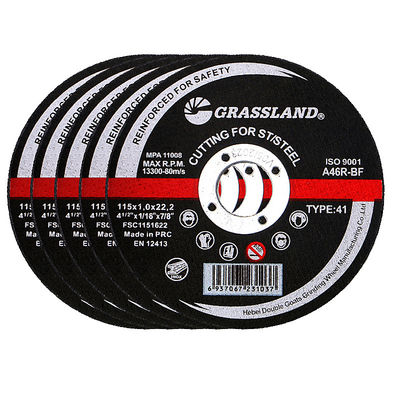 Metal 4.5inch abrasivo de horizontalmente 115x1x22mm que corta discos para moedores de ângulo