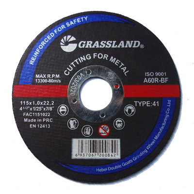 Metal 4.5inch abrasivo de horizontalmente 115x1x22mm que corta discos para moedores de ângulo