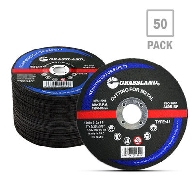 Discos de lixa de metal de 105 X 1 X 16 MM com malha de fibra de vidro multinível e material ligado com resina