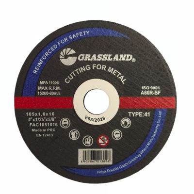Discos de lixa de metal de 105 X 1 X 16 MM com malha de fibra de vidro multinível e material ligado com resina