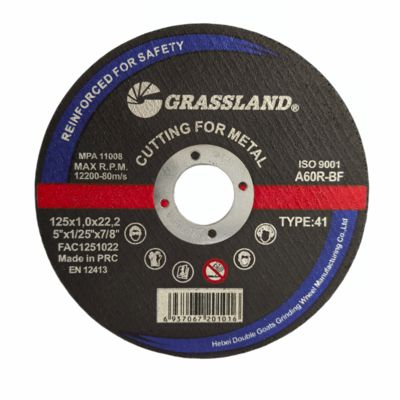 DISCOS DE CORTE PARA METAL GRASSLAND 125mm X 1mm X 22,2mm para Corte Preciso e Sem Vibração